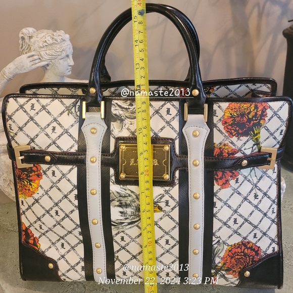 L.A.M.B. Gwen Stefani Marigold Satchel Designer Luxury Celebrity Leather #64 - Picture 6 of 16